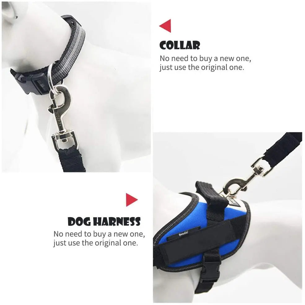 🐶 Ceinture de sécurité réglable pour chien et chat – Voiture (harnais sécurisé)