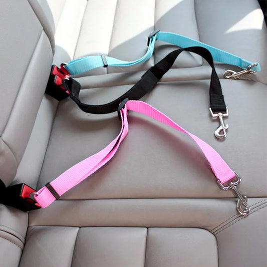 🐶 Ceinture de sécurité réglable pour chien et chat – Voiture (harnais sécurisé)