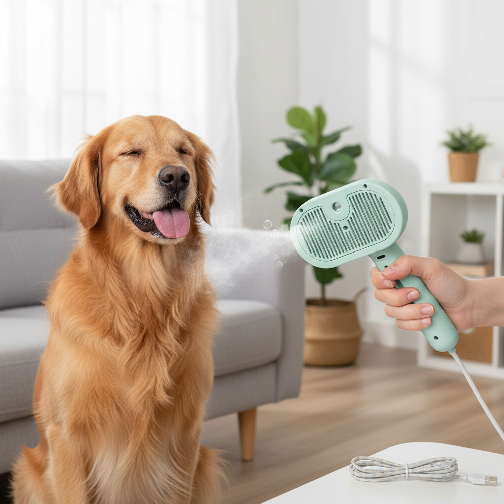 SteamBrush™ – Brosse Anti-Poils pour Chien & Chat